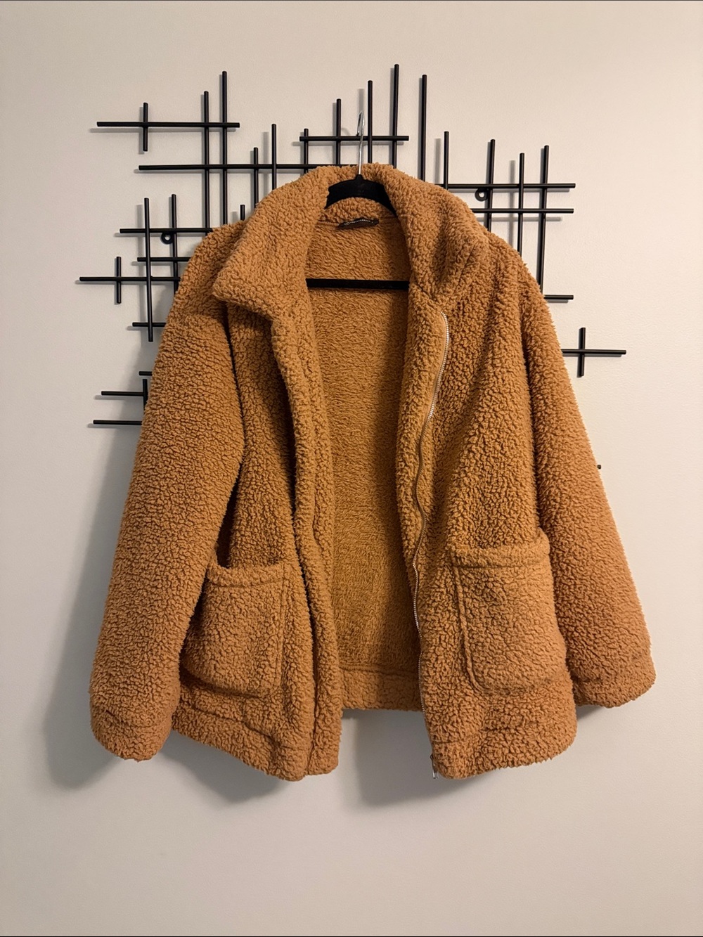 Cozy Women's fleece Coat - Camel